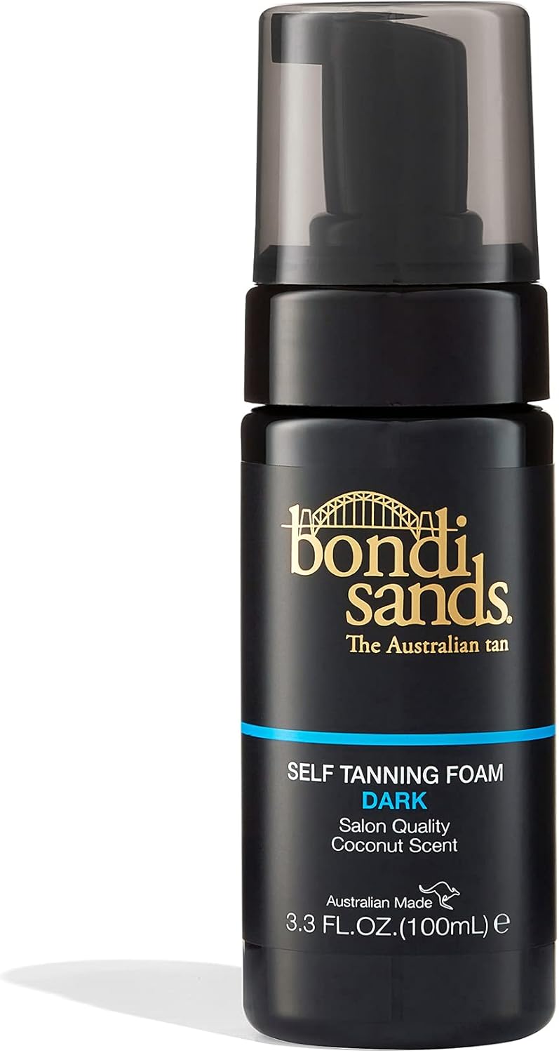 Bondi Sands Dark Self-Tanning Foam | Lightweight, Buildable Formula Gives a Deep Bronzed Glow for a Flawless Finish, Enriched with Aloe Vera, Vegan + Cruelty Free, Coconut Scent | 100 mL/3.3 Oz