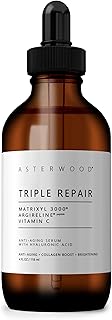 Asterwood Triple Repair Matrixyl 3000 + Argireline + Hyaluronic Acid + Organic Vitamin C Serum for Face; Anti-Aging Face Serum, Anti-Wrinkle Serum, Facial Skin Serum Skin Care, 118ml/4 oz