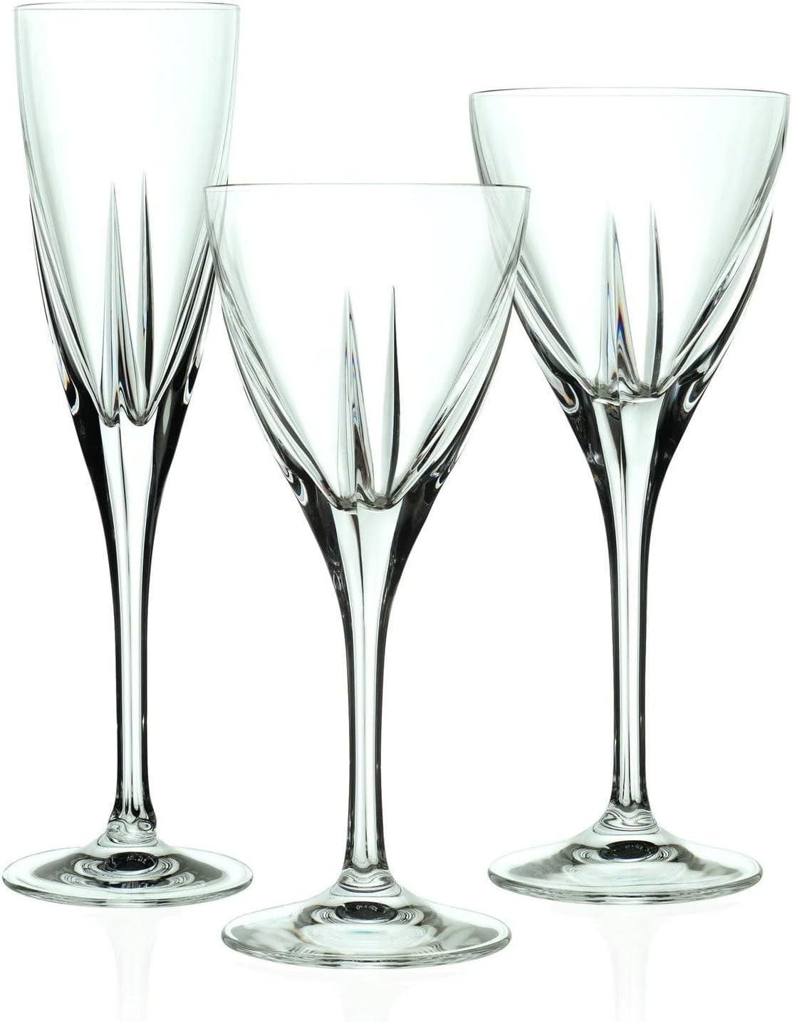 RCR Fusion Service Glasses, Glass, Transparent, Pack of 18 Pieces