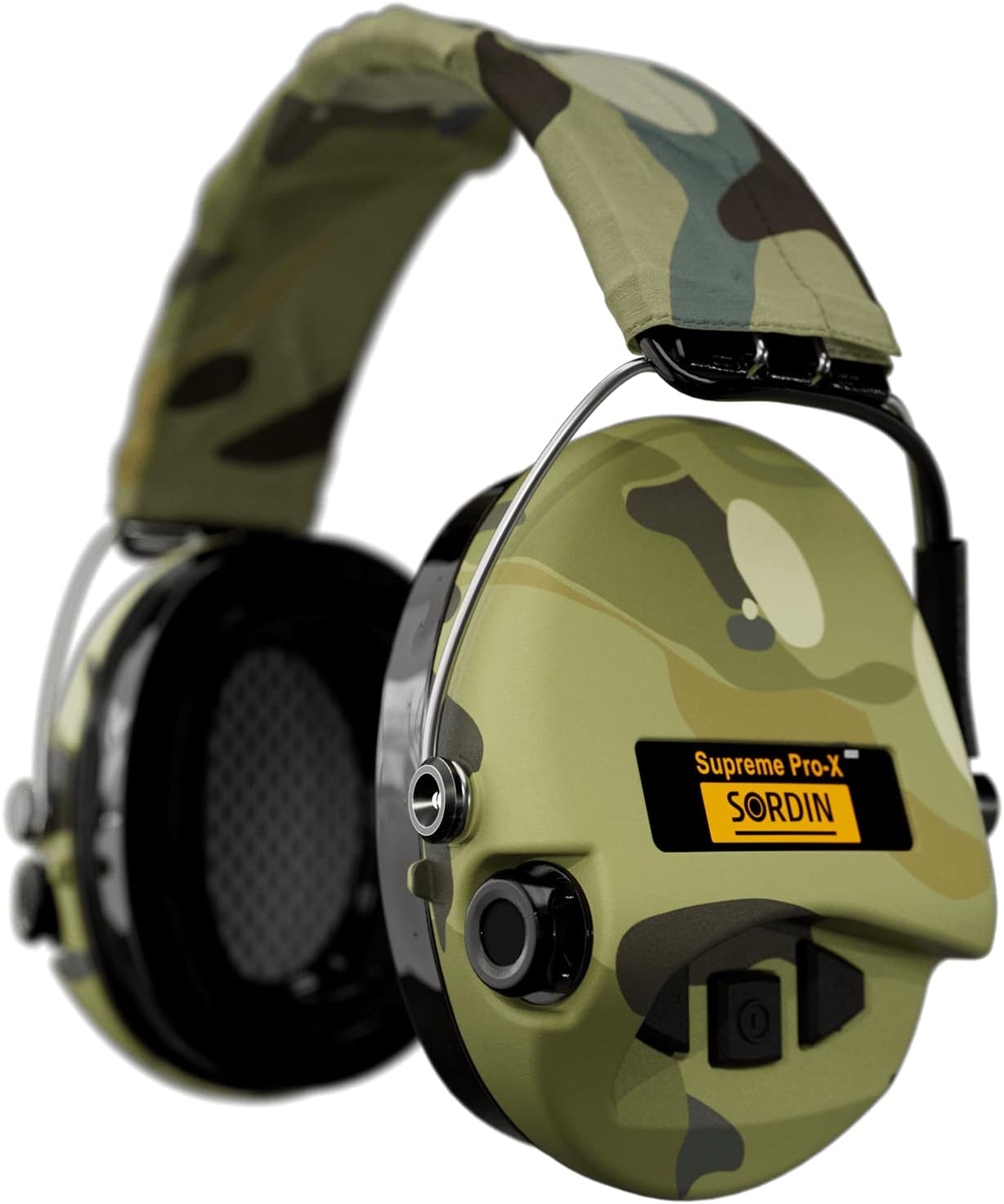 Sordin Pro-X LED Ear Muffs - Active and Electronic Ear Defenders - Gel Pads - Earmuffs for Hunting & Shooting