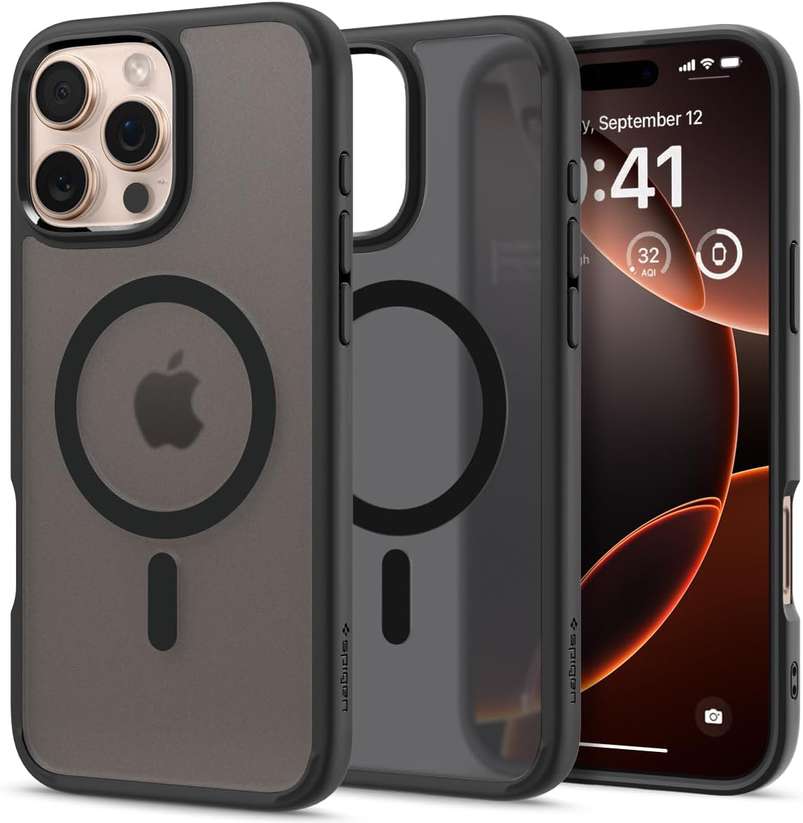 Spigen Ultra Hybrid MagFit for iPhone 16 Pro Max Case, Frost Black