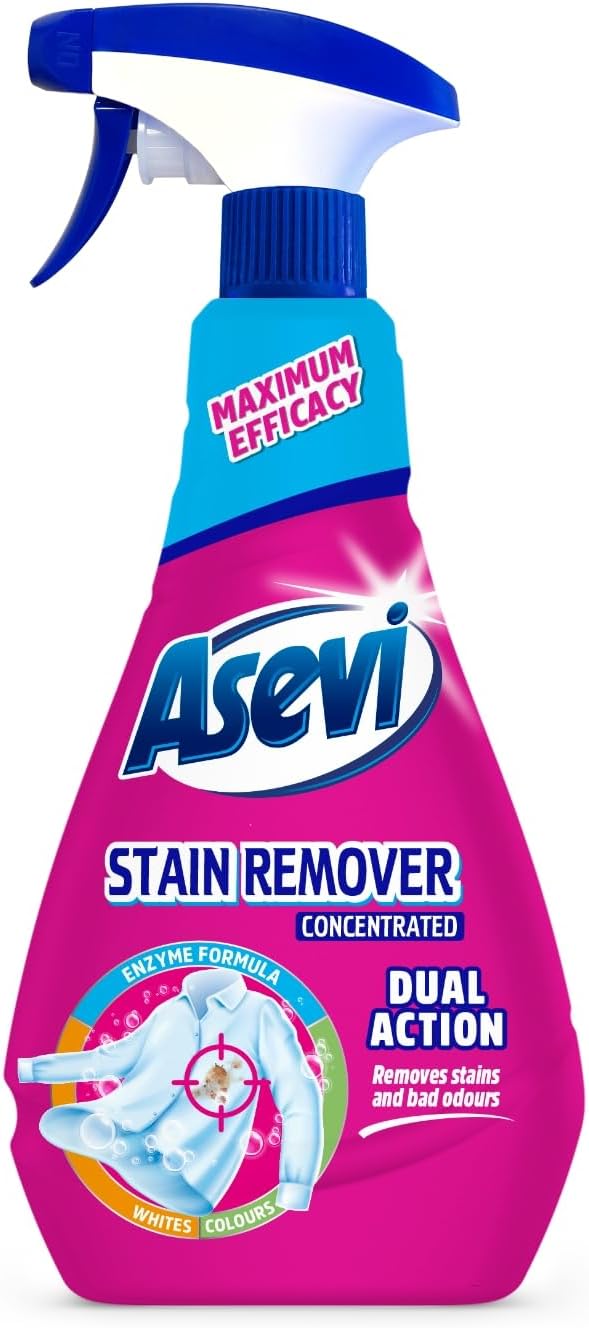Asevi Stain Remover Spray, Stain Remover for Clothes, 400ml, Pink