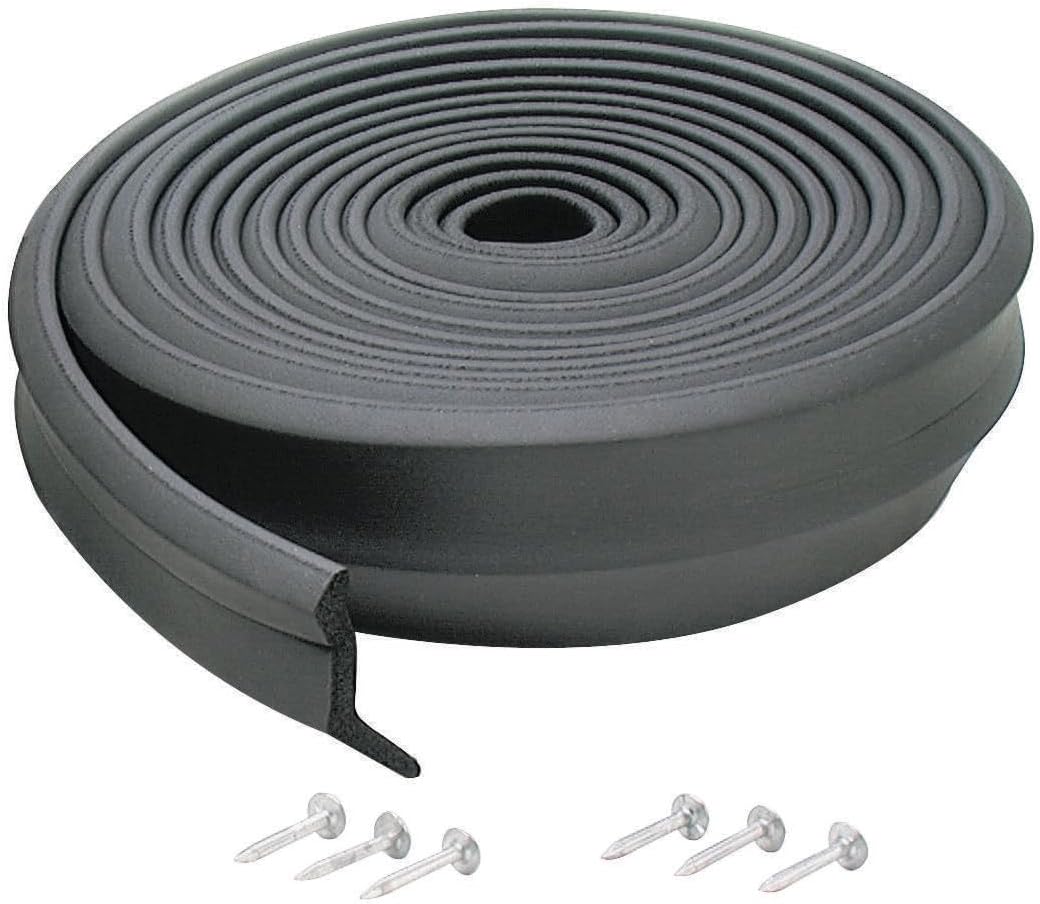 M-D Building Products 03723 9 ft. Black Rubber Garage Door Bottom Seal