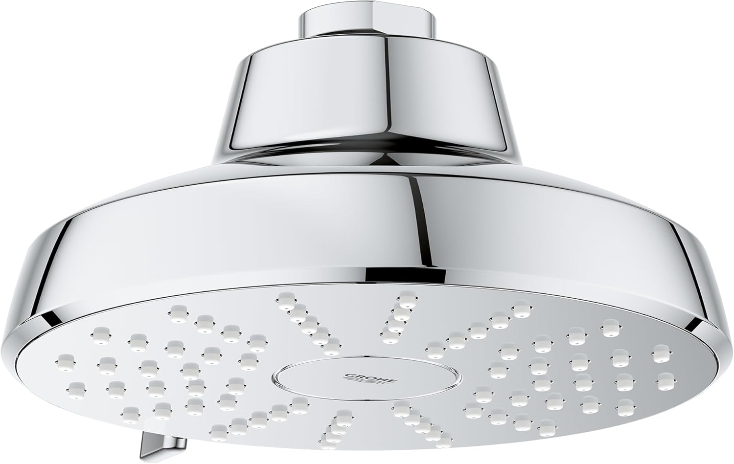 GROHE Aquabooster Tempesta 140 High Pressure Shower Head, Multi-Spray – 1.75 GPM Round Fixed Wall Mount, StarLight Chrome 1117460000
