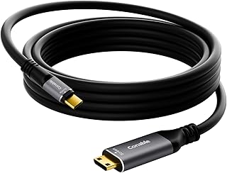 USB C to Mini HDMI Cable 4 FT, (NOT HDMI), 4K@60Hz, High Speed Type-C to Mini HDMI Uni-Directional Cord, Compatible with iPhone 15 Series, MacBook, iPad Pro, Portable Monitor, Steam Deck, ROG All