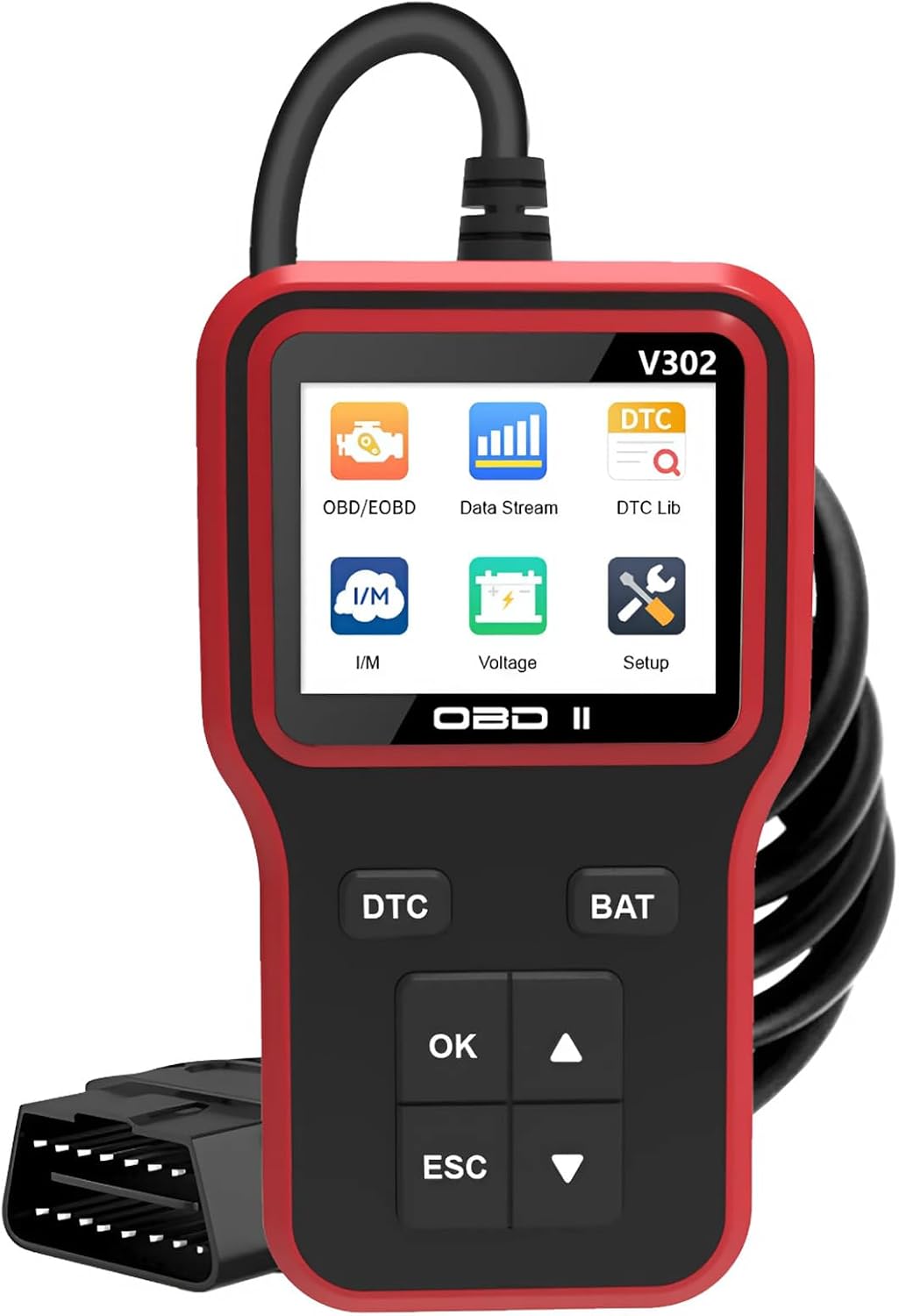 OBD2 Scanner Diagnostic Tool by MMOBIEL - Check Engine Car Code Reader with Reset, I/M Readiness, Freeze Frame, Mode 8 - Car OBDII/EOBD Diagnostic Scan Tool for All Vehicles That Comply OBD2 Protocol