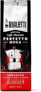 Bialetti Caffe Italian Roasted - 8.8 oz Espresso Ground Coffee - Classico Perfect for Moka - Intensity 7
