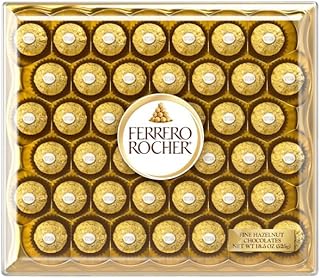 Ferrero Rocher, 42 Count, Premium Milk Chocolate Hazelnut, Chocolates for Gifting, 18.5 oz