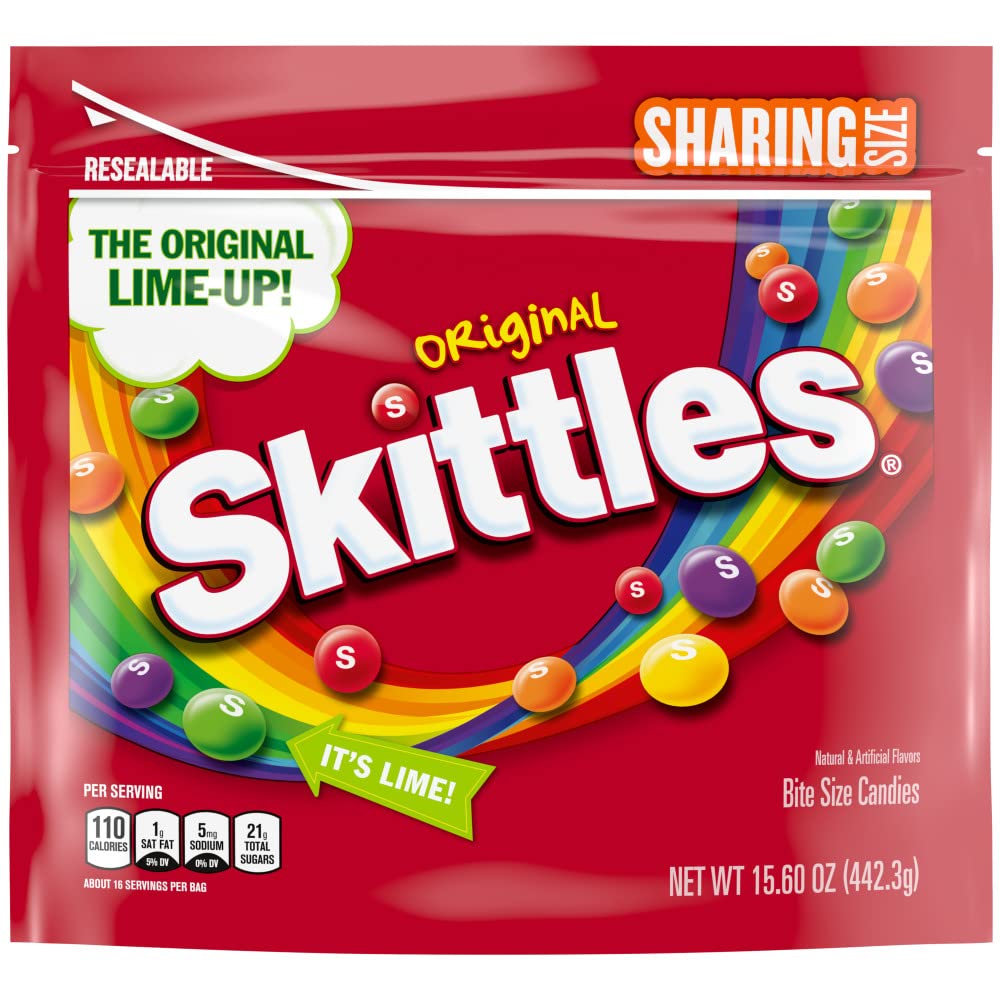 Skittles, Original Candy Sharing Size Bag, 15.6 oz