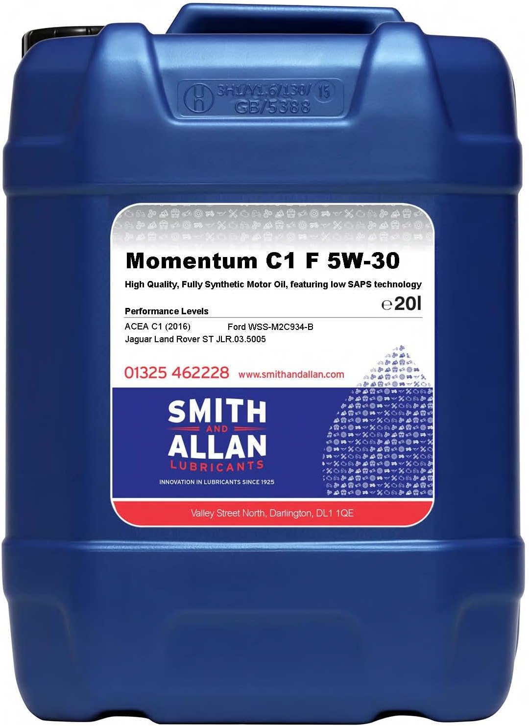5W-30 Fully Synthetic Engine Oil ACEA C1 Low SAPS Ford WSS-M2C934-B 20 Litre 20L