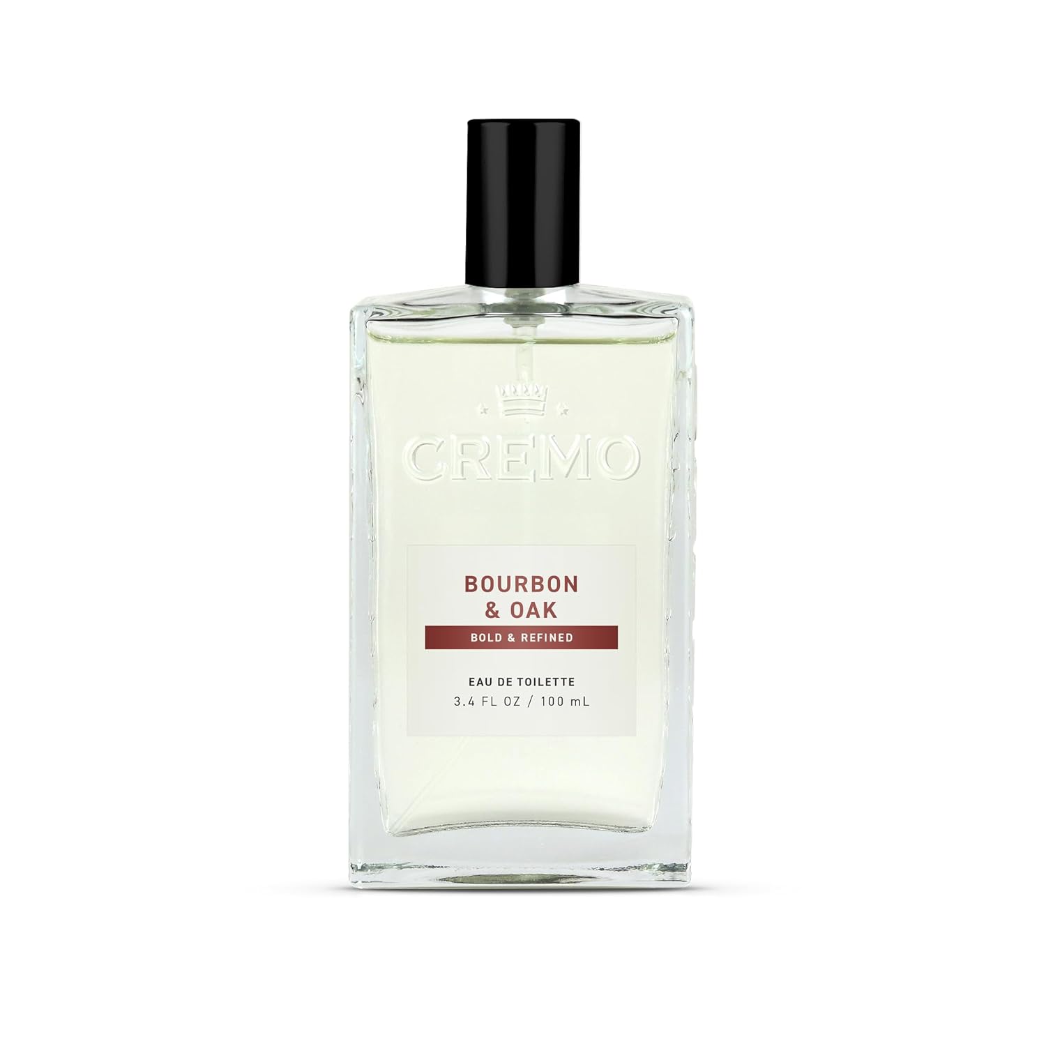 Cremo Cologne for Men - Bourbon & Oak Mens Cologne Spray - A Sophisticated Blend of Distiller’s Spice, Fine Bourbon and White Oak, Fragrances For Men, 3.4 Fl Oz
