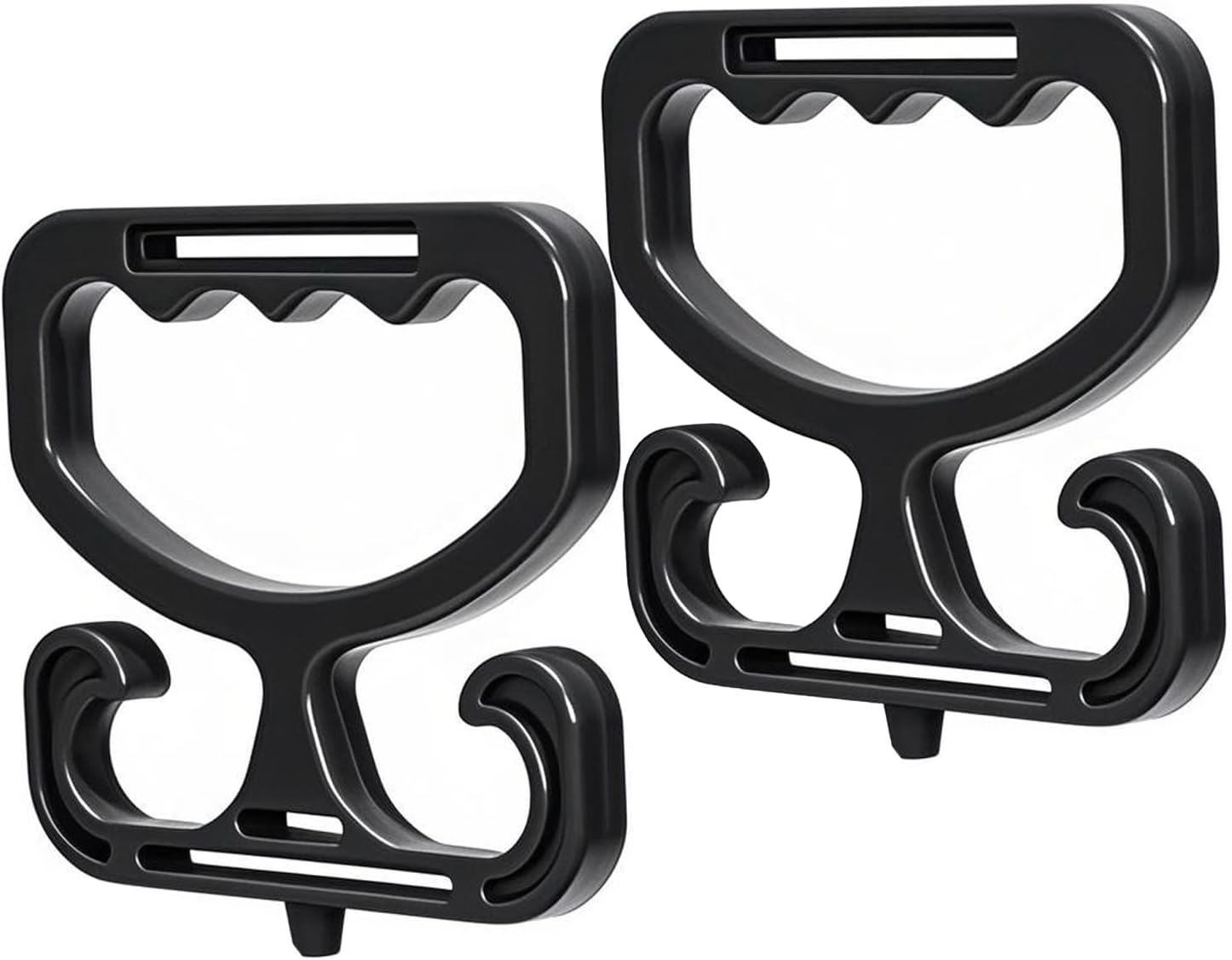 Grocery Bag Carrier with Plastic Storage Box, 2 Pack Grocery Bag Holder for Plastic Bags, Holds 100lbs, Heavy Duty Carry Handle, Comfortable Grip to Carry Bags, Buckets, Shopper Accessories, Black