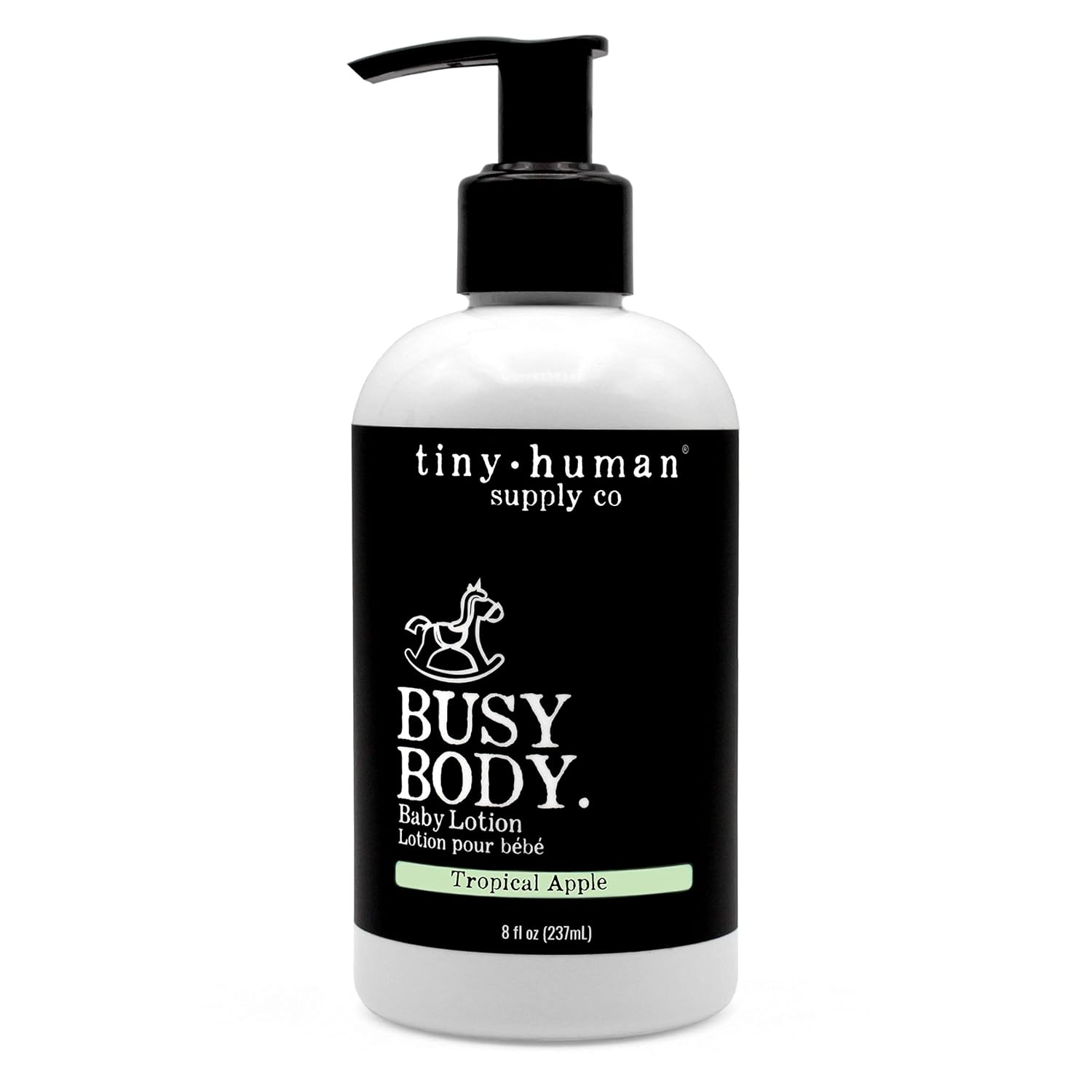 Busy Body Baby Lotion 8oz, 1 Pack, Tropical Apple, Natural Ingredients, No Added Dyes, Parabens or Phthalates