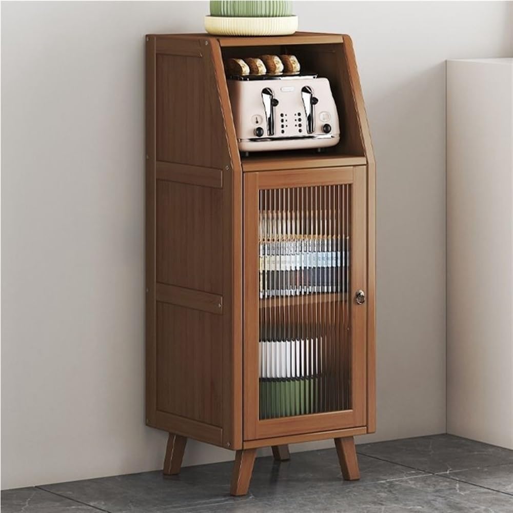 Stylish Sideboard & Kitchen Hutch Cabinet with Storage, Prefab Tiny Home Bakers Rack, Multi-functional Kitchen Island & Foyer Storage (13.8" x 13" x 37.4")