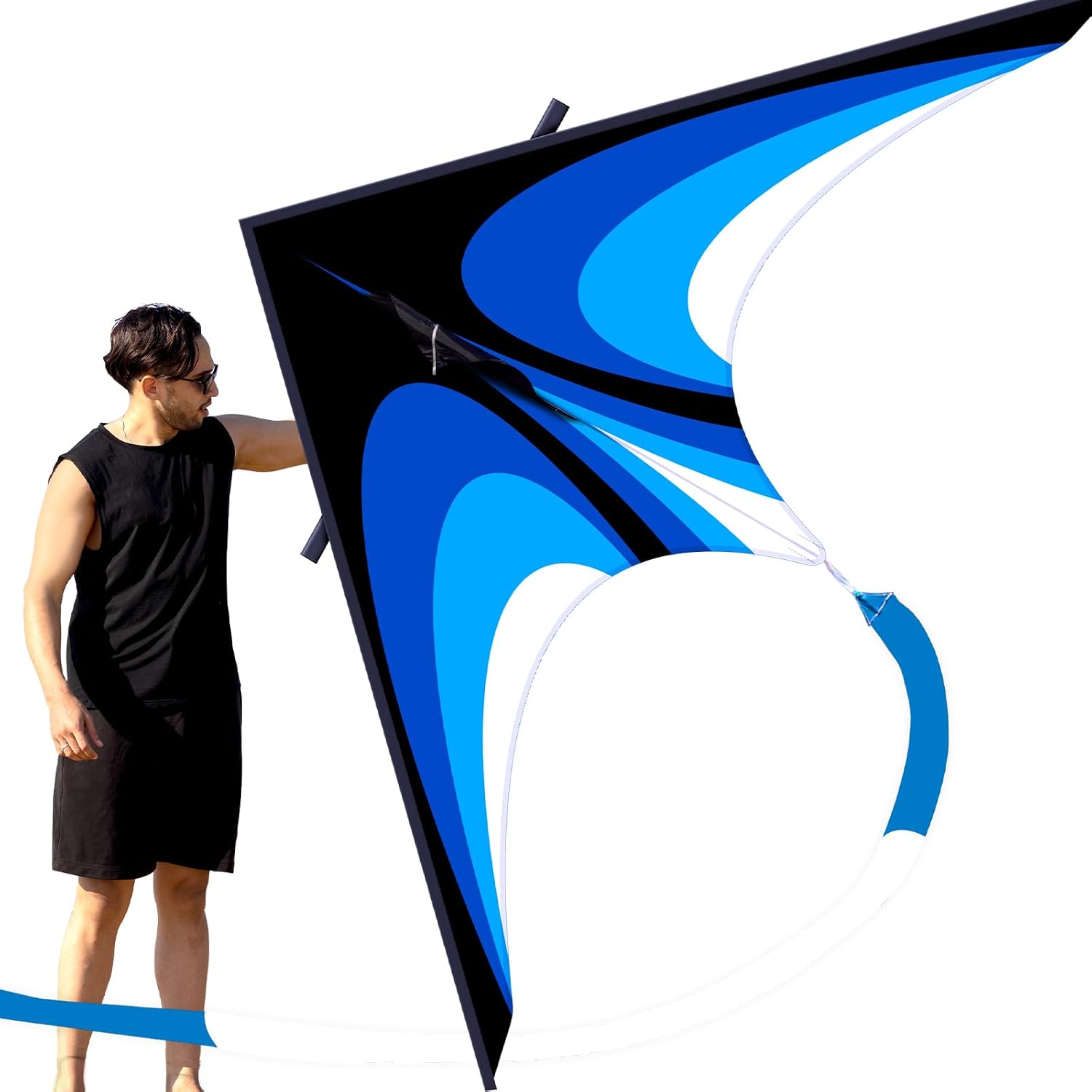 SGftre Delta Kite for Kids & Adults，Extremely Easy to Fly for Beginners，Kites for Beach Trip Park Family Outdoor Activities