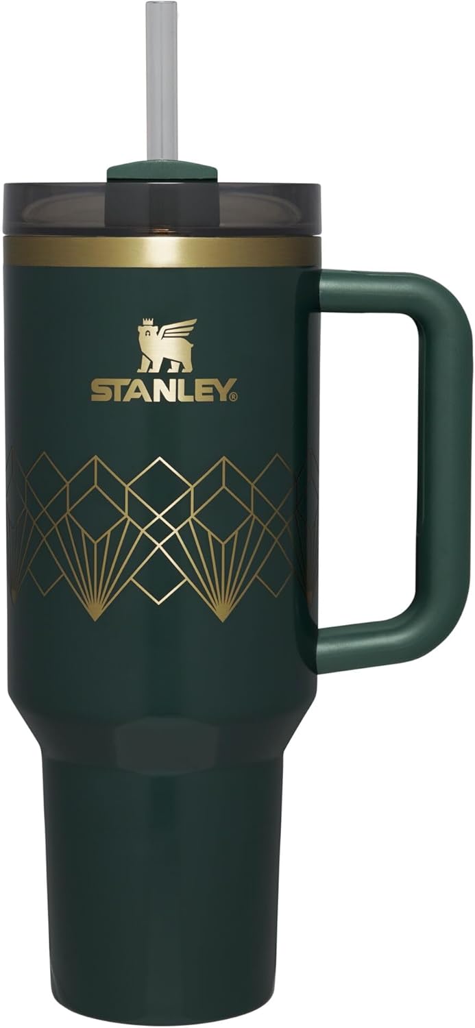 STANLEY Quencher H2.O FlowStateTM 40 oz Stainless Steel Tumbler in Forrest Gloss Deco