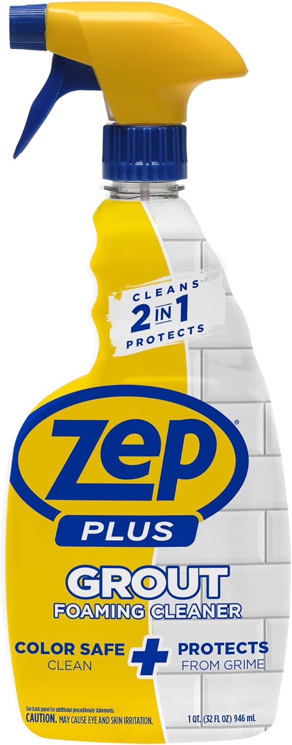 Zep Plus Grout Foaming Cleaner - 32 Fl OZ - R54212-2-in-1 benefits clean while protecting grout from water, dirt and grime