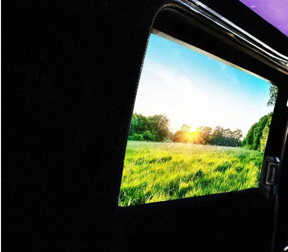 4 Way Stretch Carpet Van Lining Kit (Black 4m x 2m) for Campervan Conversion, Motorhome, Caravan, Car Vehicle Interior with High Temperature Trim Fix Fabric Spray Glue Adhesive