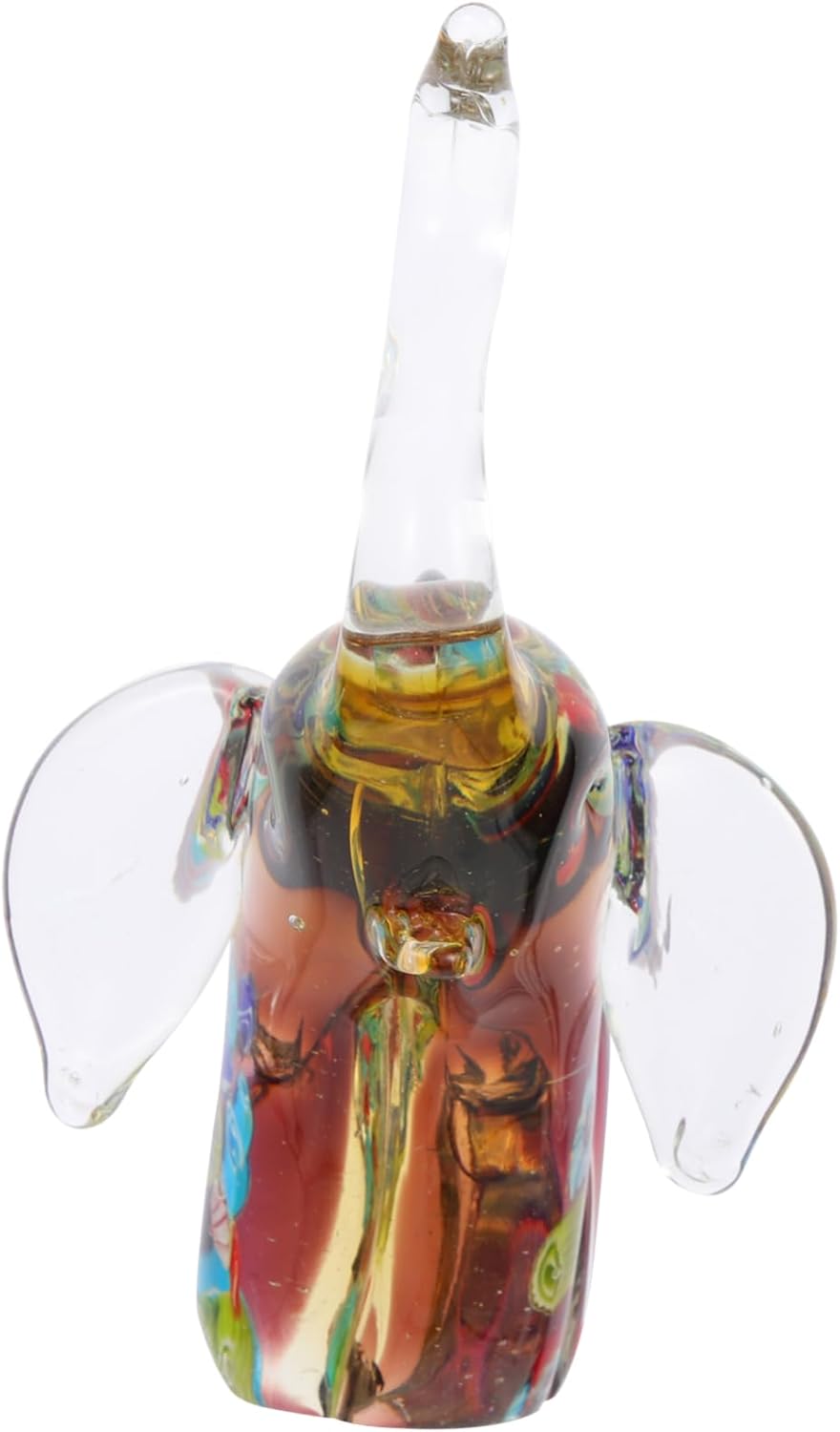 Zerodeko Glass Elephant Decoration Elephant Family Ornaments Elephant Home Decor Products Glass Elephant Statue Glass Animal Elephant Ornament