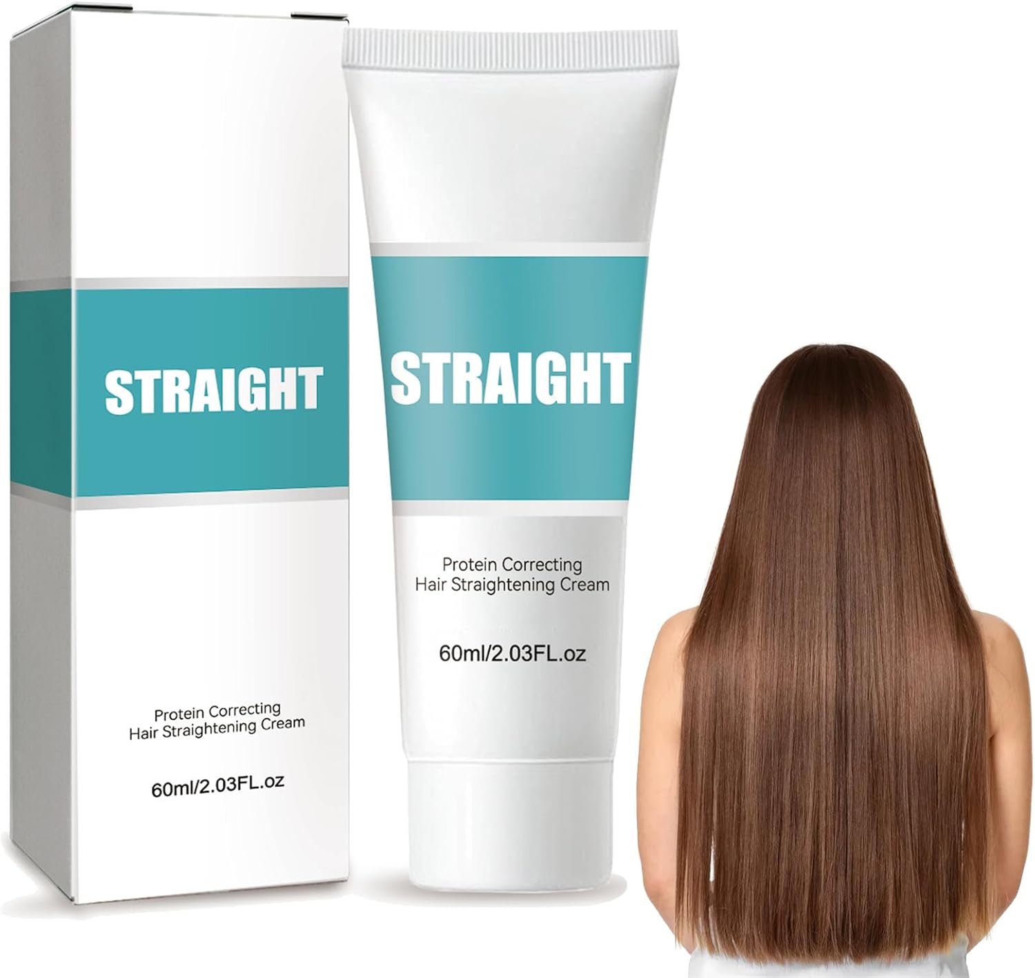 Hair Straightening Cream - Hair Gloss and Silk - Hair Protein Correcting - Hair Straightening - Nourishing Fast Smoothing Collagen Hair Straightener Cream for Curly Hair