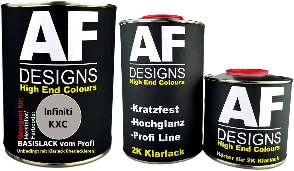 2.5 L Car Paint Set Suitable for Infiniti KXC Ultra Silver Metallic Clear Varnish Hardener Base Coat Repair Paint Ready to Spray