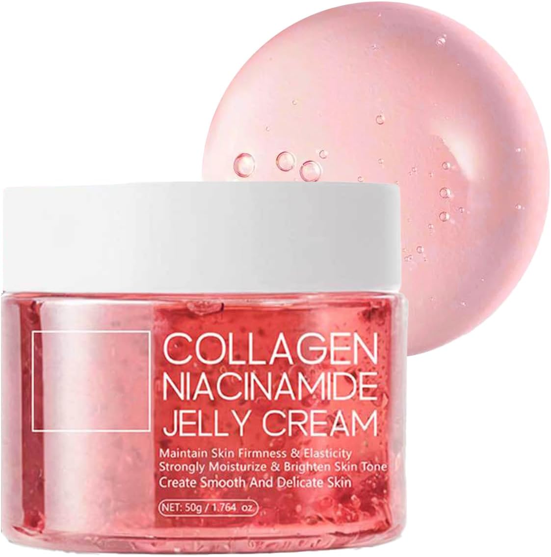 Collagen Jelly Face Cream - C-ollagen Facial Cream with Niacinamide & Hydrolyzed Collagen - Face Cream for Women - Face Moisturiser Revitalise Dull Skin & Deep Hydrating - Day & Night C-ream for Women