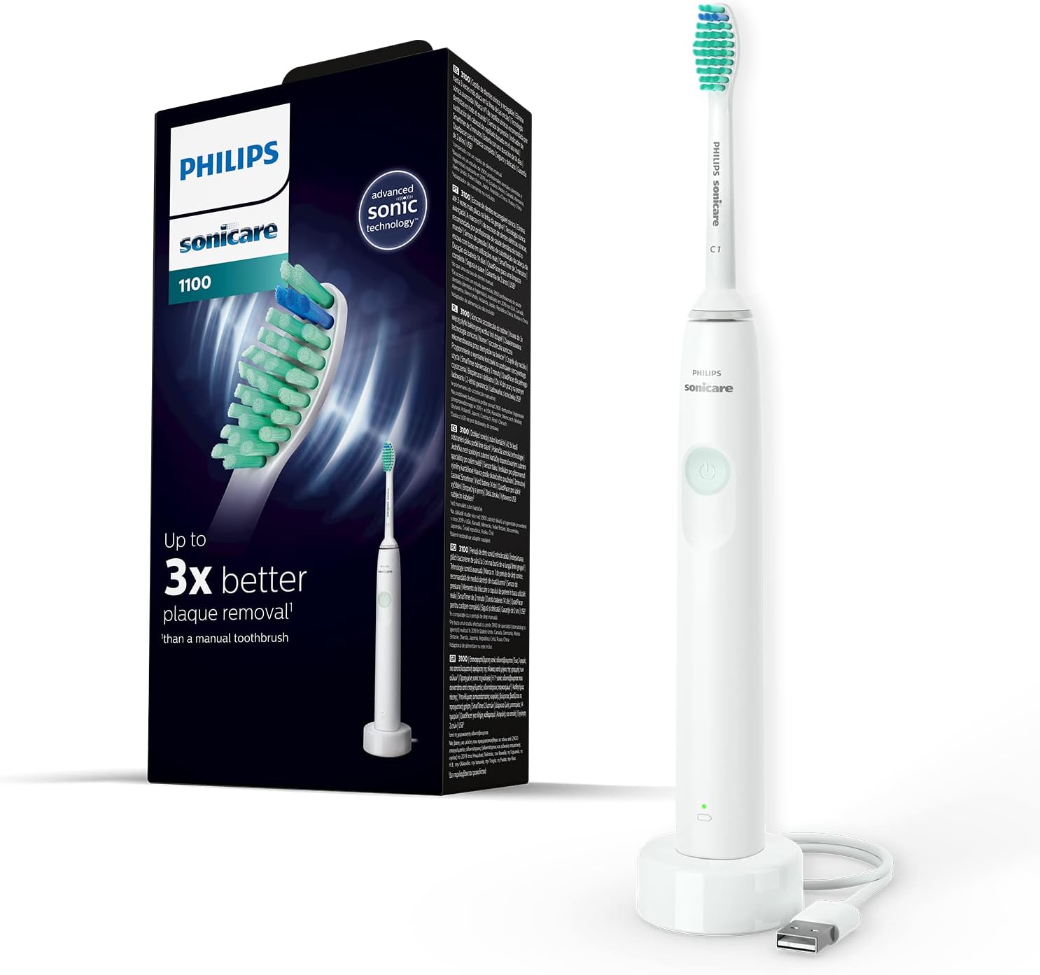 • Philips Sonicare Electric Toothbrush I No 1 Dentist Recommended Sonic Toothbrush I 3X Plaque Removal I Ideal for Sensitive Gums & Teeth I Bright Smile & Fresh Breath I 14 Days Battery Life I 2