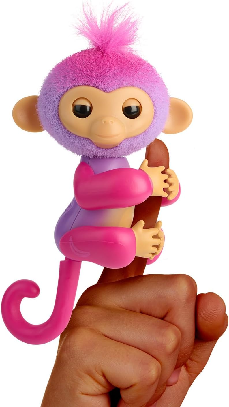 2023 NEW Interactive Baby Monkey Reacts to Touch – 70+ Sounds & Reactions – Charli (Purple)