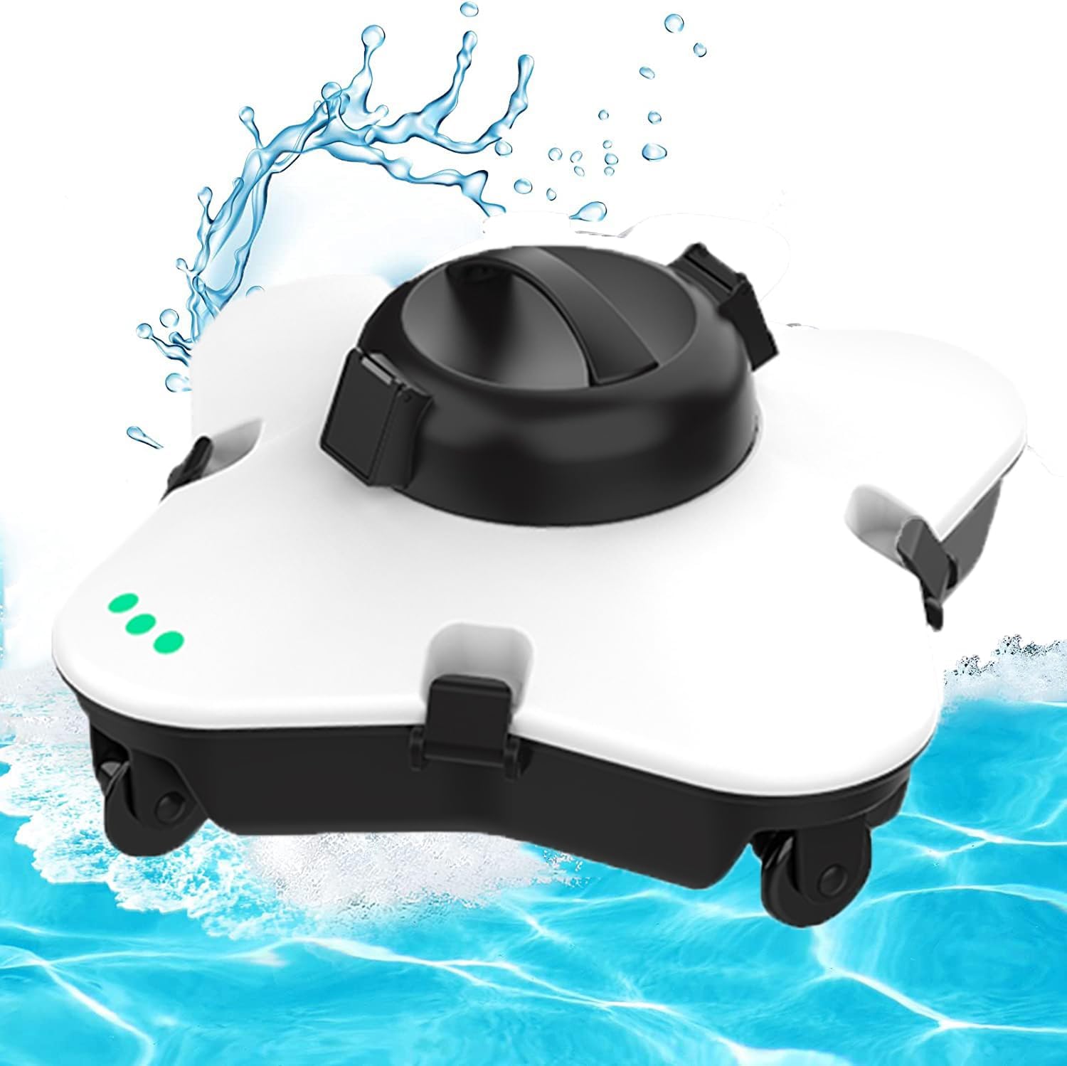 Intelligent Pool Cleaners, Pool Cleaning Robot Fully Automatic Pool Vacuum Cleaner, 260mins Working Time and Self-Parking Ideal for Pool Surface Up to 1000 Sq.Ft