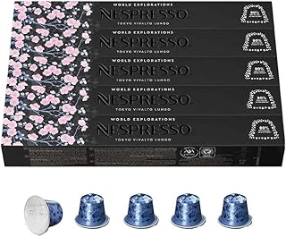 Nespresso Capsules Original Line Tokyo Vivalto Lungo, Medium Roast Coffee, 50 Count Coffee Pods