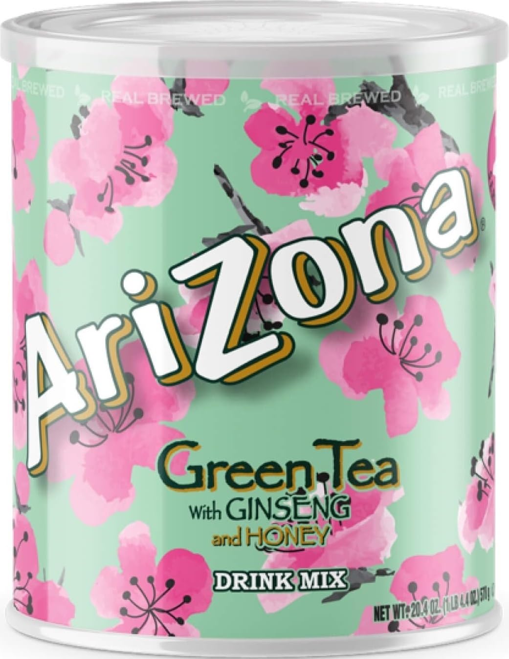 AriZona Green Tea - Sugar Sweetened Powdered Drink Mix - 20.4oz Canister, Makes 8 Quarts (1 Container)