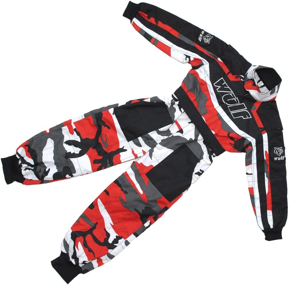 WULFSPORT JUNIOR CAMO KIDS KART SUIT New Motocross Quad MX Go-Karting ATV Enduro Sports Racing Overall Jump Suit