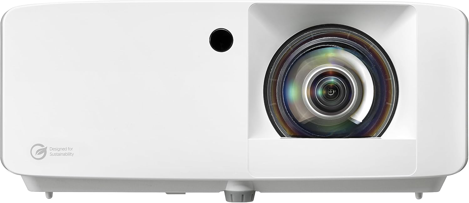 Optoma UHZ35ST 3500-Lumen UHD 4K Short-Throw Laser Projector - White