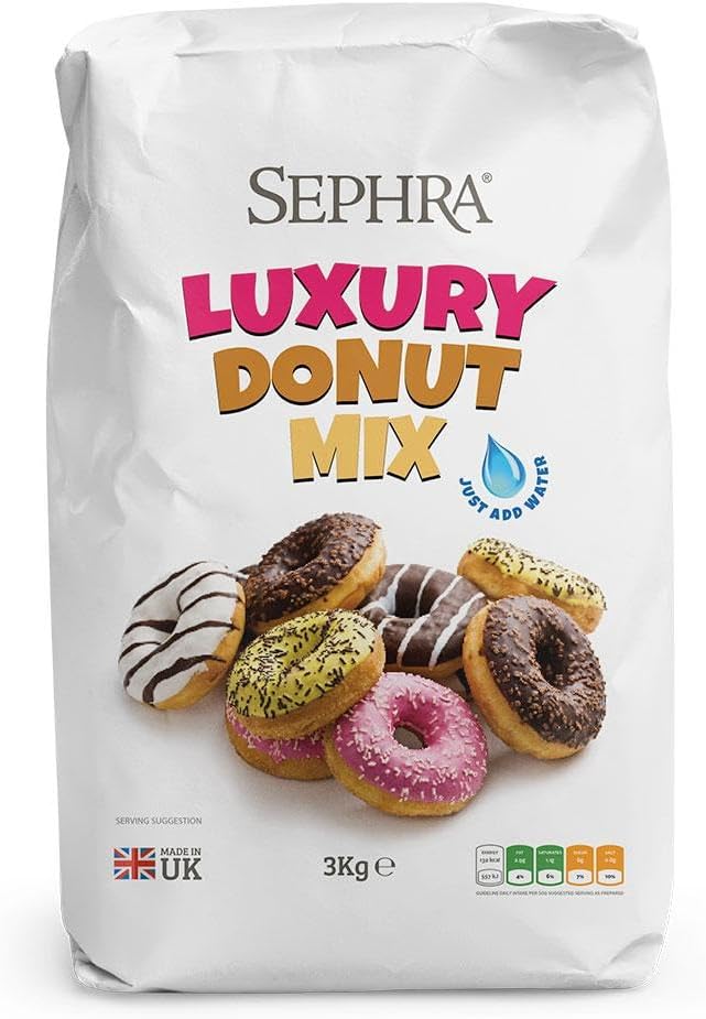 Sephra Donut Mix (1 x 3kg Bag) - ''Just Add Water'' Doughnut Mix for Frying