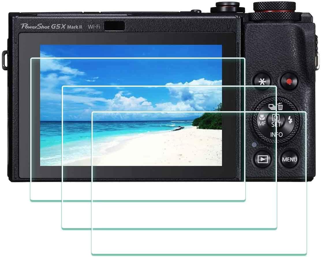 ULBTER Screen Protector for Canon G7X Mark II / G7 X / G9X Mark II / G9 X / G5X II / G5 X Camera [3Pack], 9H Hardness Tempered Glass