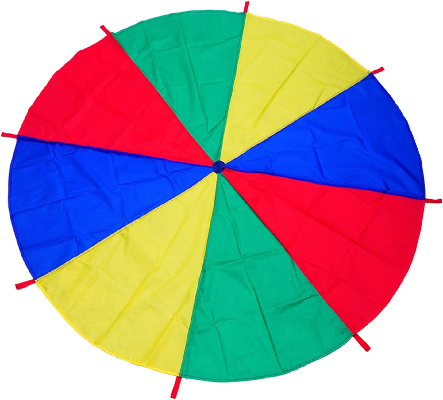LEADSTAR Kids Play Parachute Multicolored Play Tent with 8 Handles,Kids Rainbow Parachute Toy,Outdoor Indoor Play Equipmen Lawn Games Picnic Blanket Mat(6Ft)