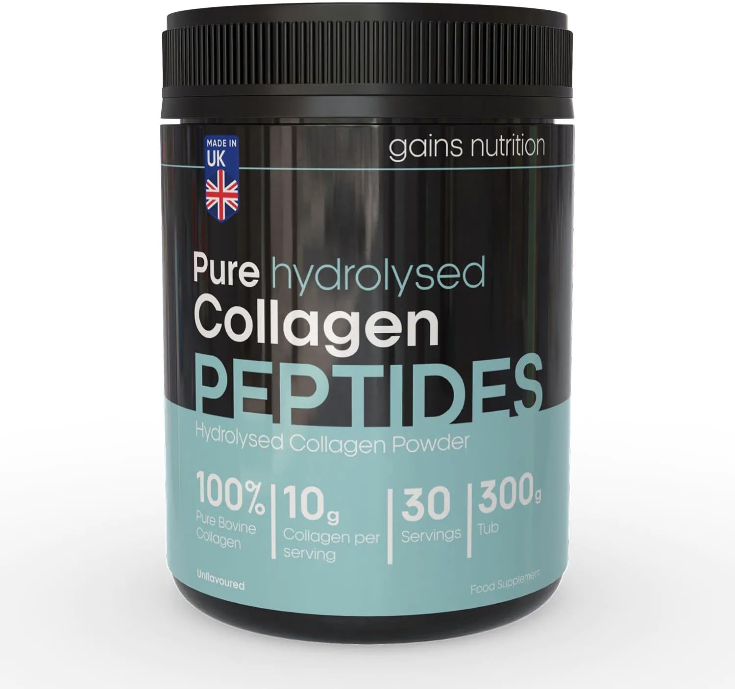 GN Collagen Peptides Powder | Hydrolyzed Bovine Collagen Powder - 300g Collagen Supplements | Unflavoured & Unsweetened Collagen Supplements for Women & Men with Essential Amino Acids | Allergen Free