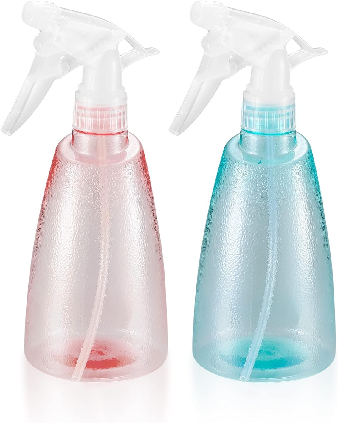 500 ML Water Spray Bottles, 2 Pcs Empty Mist Atomiser Spray Bottles, Plastic Refillable Plant Mister Sprayer Can Trigger for Home Cleaning, Hairdressing, Gardening, Flowers, Plants Sprayer Bottles