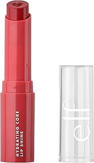 e.l.f. Hydrating Core Lip Shine, Conditioning & Nourishing Lip Balm, Sheer Color Tinted Chapstick, Joyful, 0.09 Oz