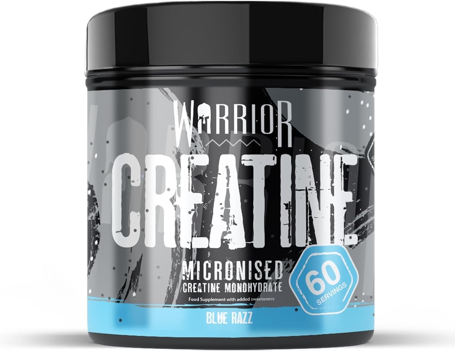 Warrior Creatine Monohydrate Powder – Micronised for Easy Mixing and Consumption – 100 Percent Pure Creatine – Proven to Improve Physical Performance and Recovery, 5 g Servings (Blue Razz, 300 g)