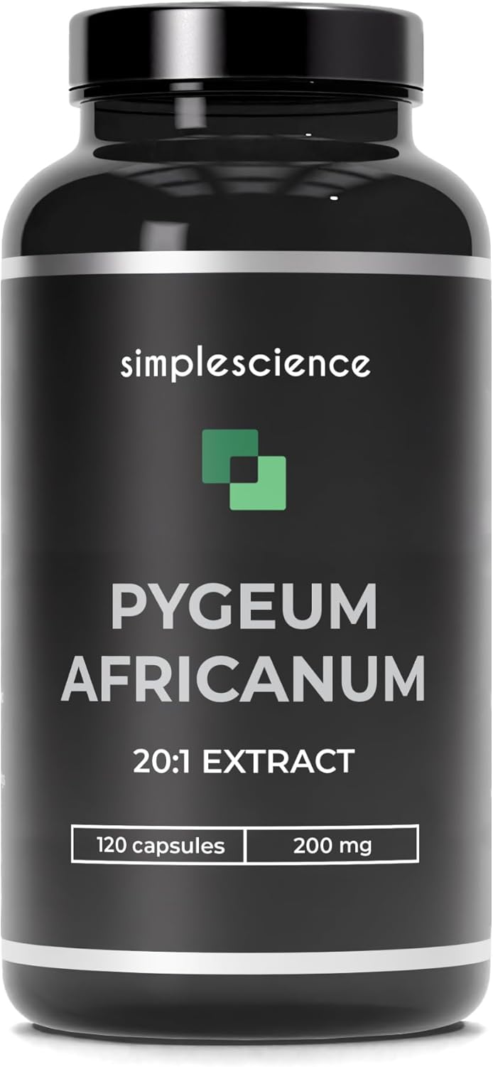 PYGEUM AFRICANUM 4,000MG Equivalent | 120 Capsules | 200MG of 20:1 Extract | 13% phytosterols | Lab Tested | Prostate Health Supplement | 100% Natural and Non-GMO