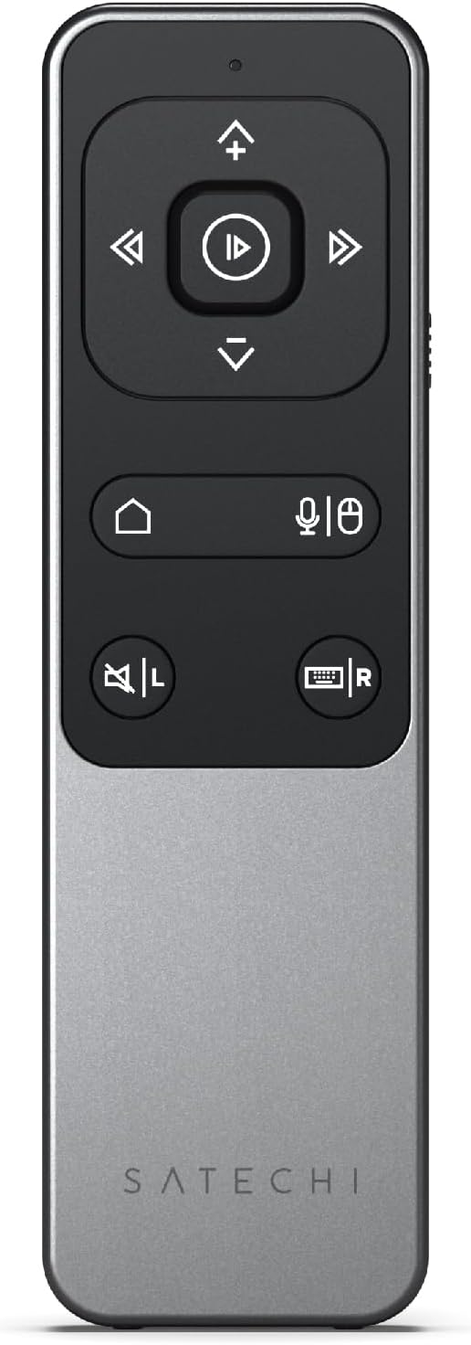 Satechi Bluetooth Remote Control – R2 Multimedia Remote Control – Presentation & Media Mode – iPad Remote Control for iPad Air, iPad Pro, MacBook Pro, MacBook Air (Not Compatible with Windows 10/11)