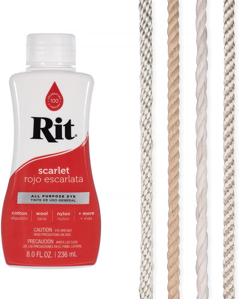 Rit Dye Liquid Sampler Kit- Wide Selection of Colors and Rope Samples