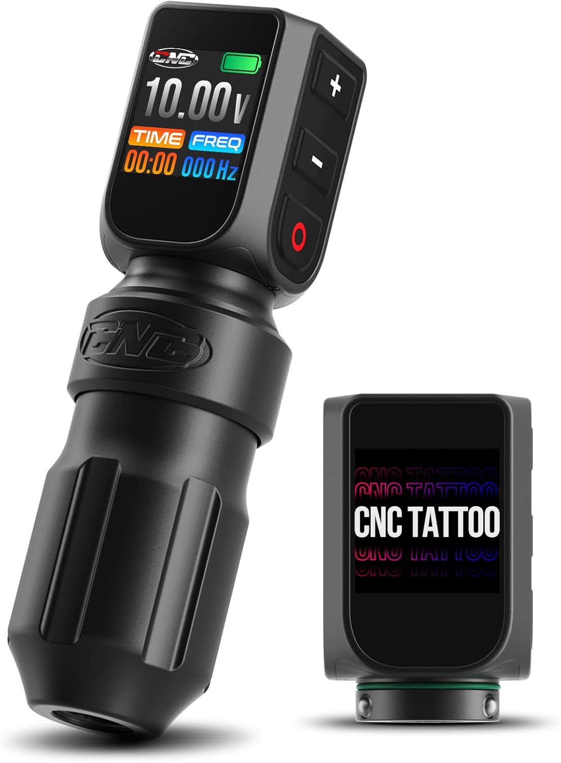 CNC Tattoo Machine Pen Wireless Rotary Tattoo Gun with 3200mAh Dual Batteries Power Supply Digital LED Display Coreless Motor for Professionals and Beginners