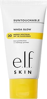 e.l.f. SKIN Suntouchable Whoa Glow SPF 30, Sunscreen & Makeup Primer For A Glowy Finish, Made With Hyaluronic Acid, Vegan & Cruelty-Free, Packaging May Vary, Sunbeam