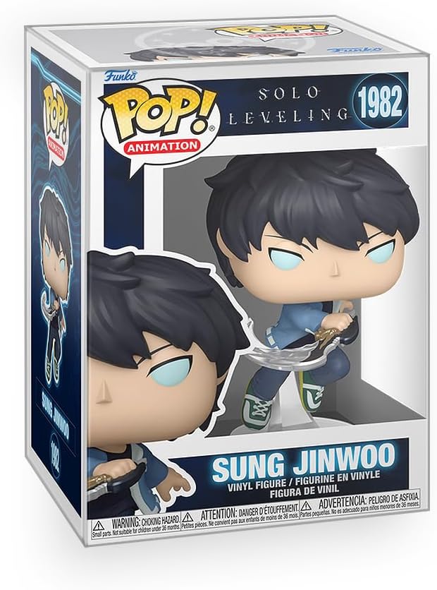 Pop Anime: Solo Leveling - Sung Jinwoo Vinyl Figure Bundled with Box Protector Compatible for Funko