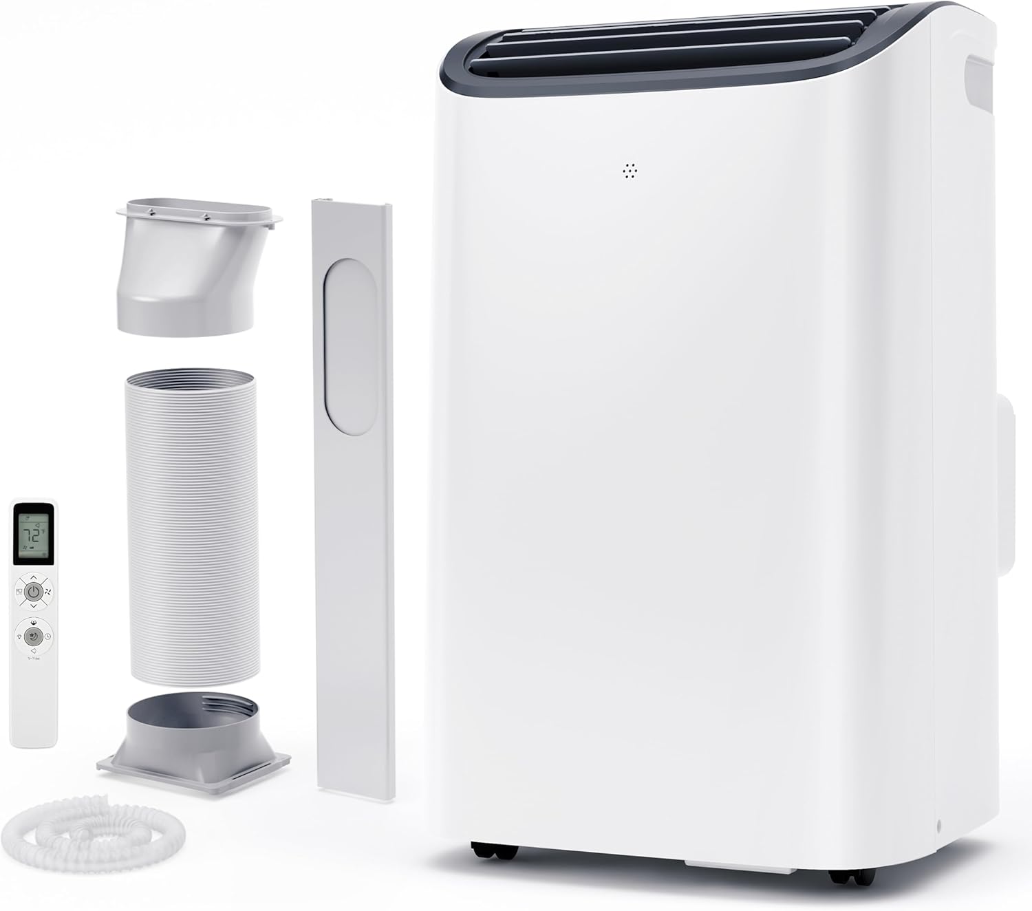 12,000 BTU Portable AC Unit, 4-in-1 Portable Air Conditioner Cools up to 550 Sq.Ft., Room AC Unit with Cool, Sleep, Dehumidifier & Fan Modes, Turbo, 46dB, 24H Timer, Installation Kit, Home