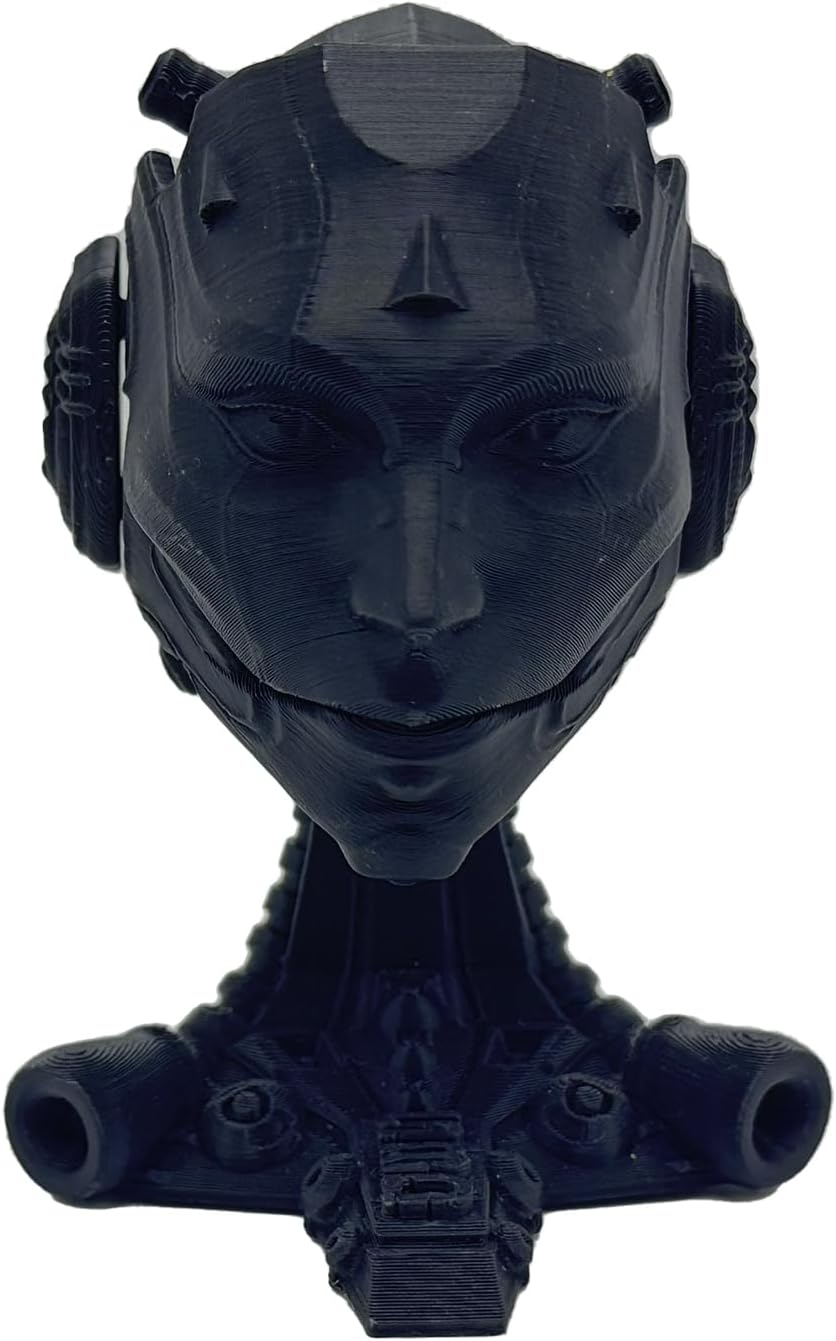 3D Printed Mechanical Removable Skull Helmet, Cool and Creative Skeleton Design Decoration - Premium Quality 3D Printing Decoration (Black)