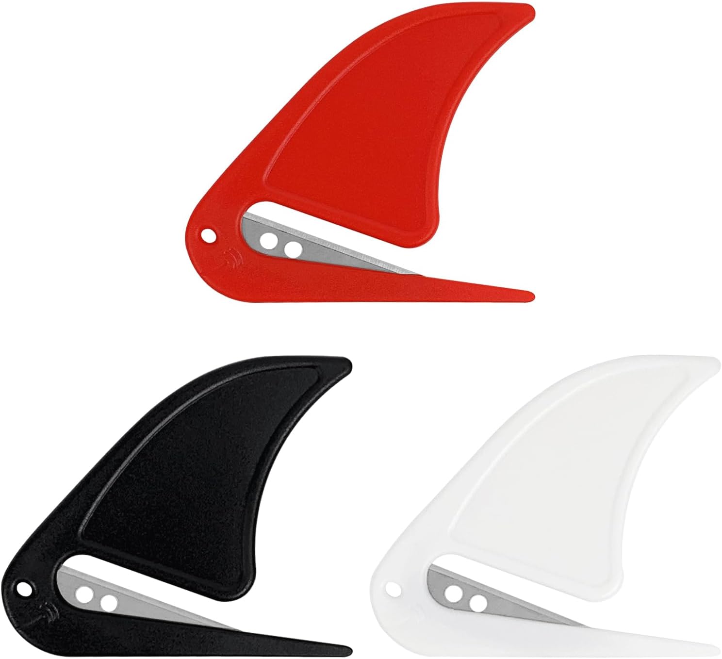 ZUFECY Envelope Opener, 3pcs Letter Cutter with Concealed Sharp Blade, Suitable for Envelope, Parcel, Paper Cut, Safe Mail Opener