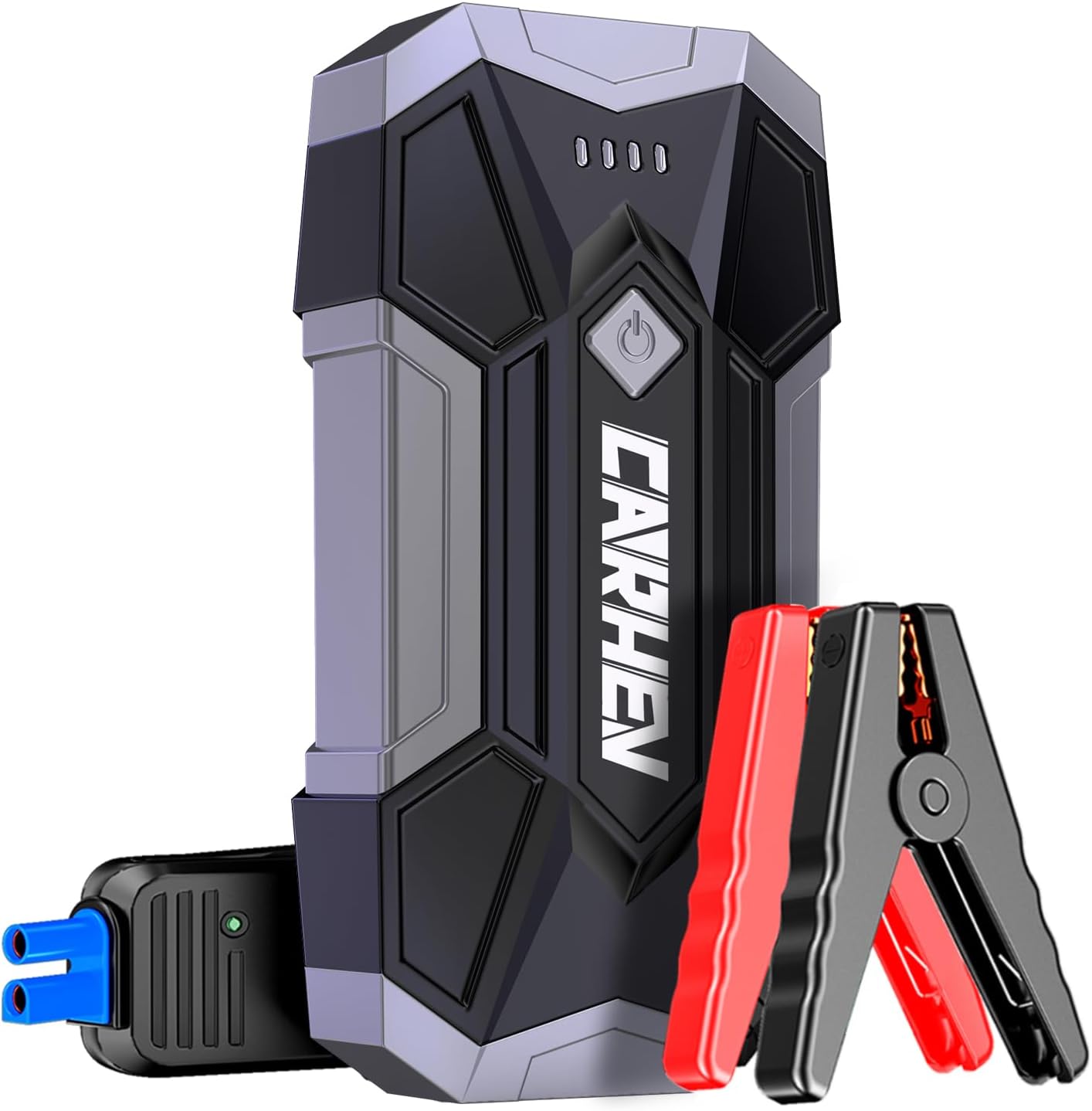 CARHEV 4500A Jump Starter Power Pack, 12V Car Battery Booster Jump Starter Power Bank (up to 8.0L Gas or 8.0L Diesel Engine), Portable Car Starter with LED Flashlight, Jump Pack with Jump Leads